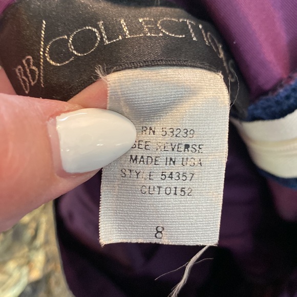 BB/Collections Velvet Metallic Romper 8 Ruffle Vintage EUC - Picture 6 of 10